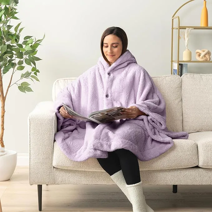 PAVILIA Angel Wrap Hooded Blanket 