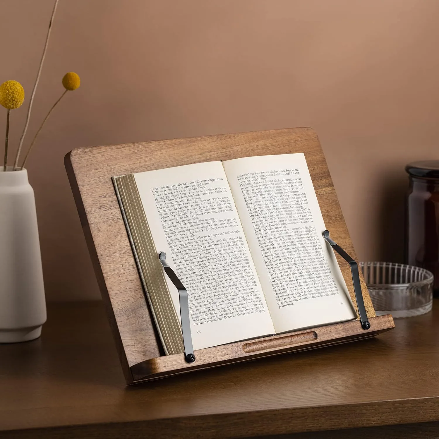 Navaris Wooden Book Stand
