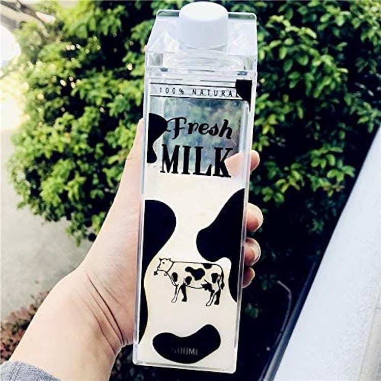 FveBzem Milk Carton Water Bottle