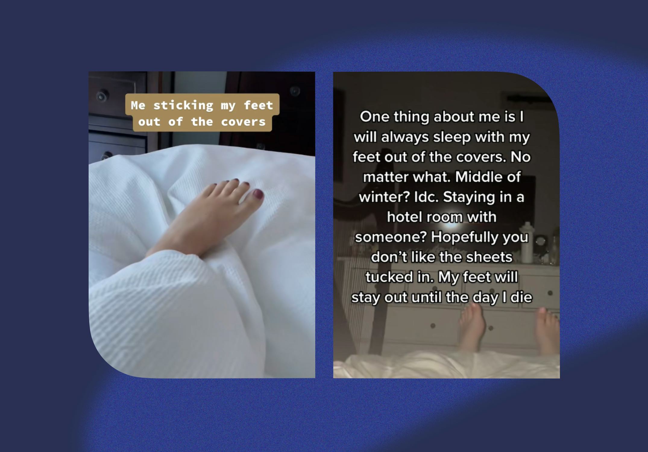 Here's why it feels right to sleep with one foot out of the blankets.