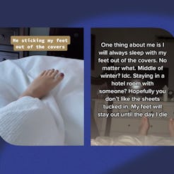 Here's why it feels right to sleep with one foot out of the blankets.
