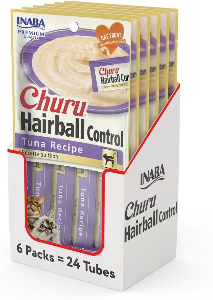 INABA Churu Hairball Control Purée Cat Treat (24 Count)