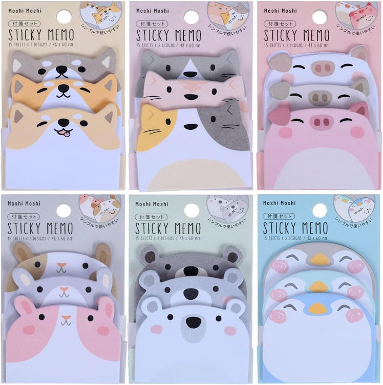 Molain Cute Sticky Notes (6-Pack)