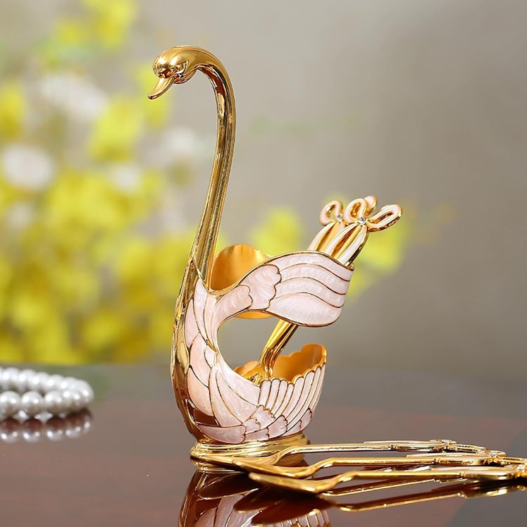 QIRMIZI Swan Coffee Spoon Set (6 Pieces)