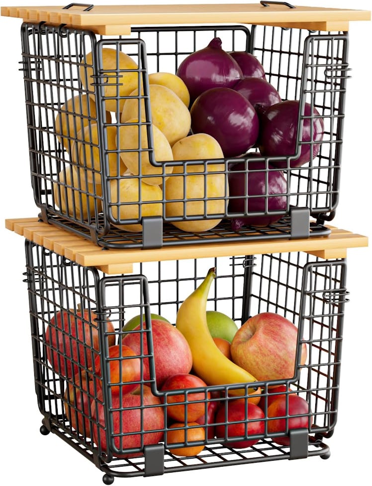 GGIU Wire Storage Basket (2-Pack)