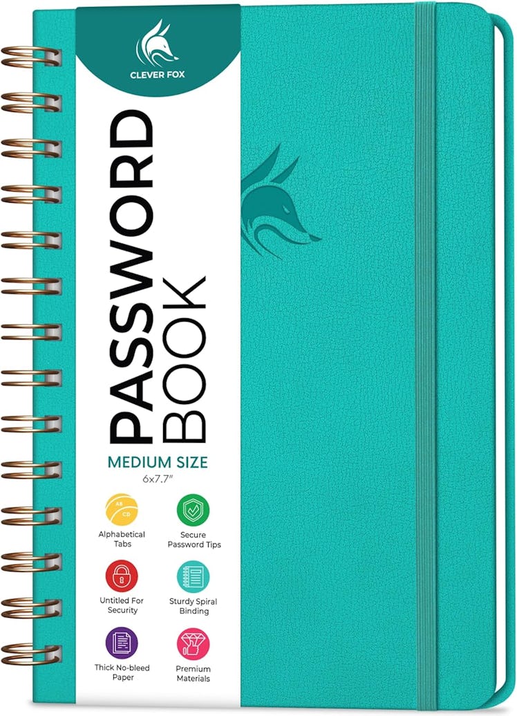 Clever Fox Spiral Password Book