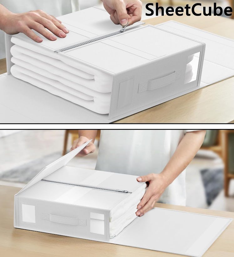 SheetCube Bed Sheet Organizers (4-Pack)