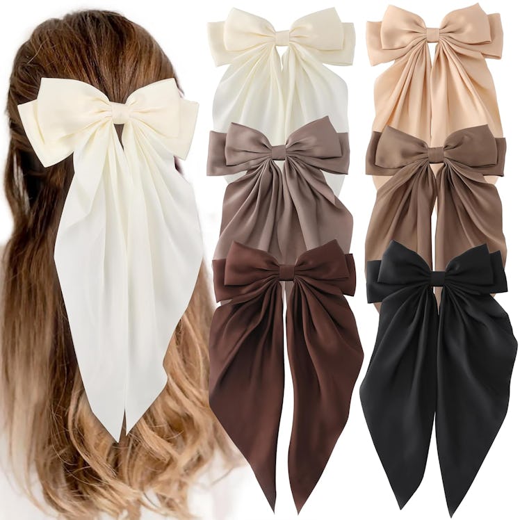 Unbednigt Hair Bow Clips (6-Pack)