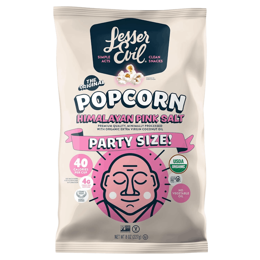 Lesser Evil Organic Pink Himalayan Salt Popcorn