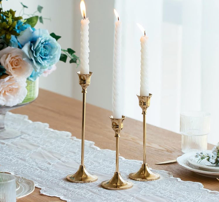 NUPTIO Taper Candle Stick Holders (3-Pack)