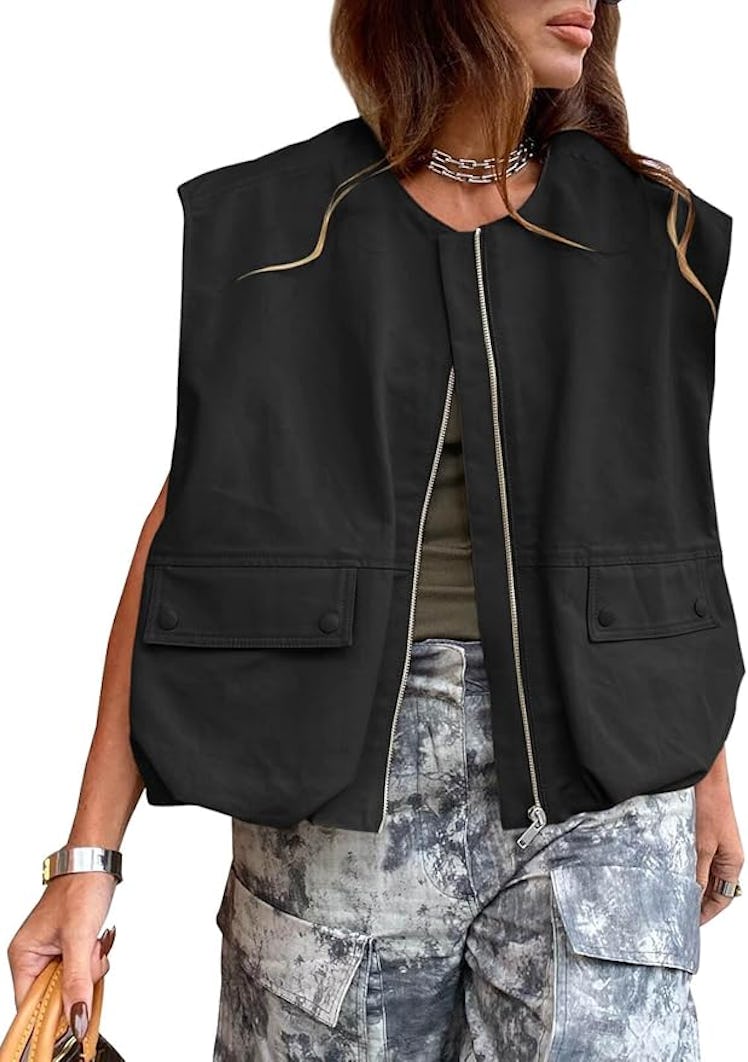 Tankaneo Zip-Up Cargo Jacket