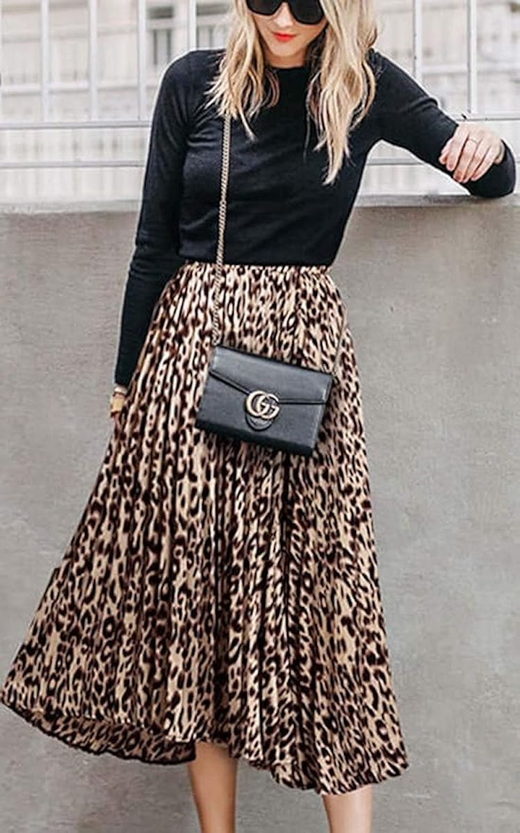 Basoteeuo Pleated A-Line Skirt