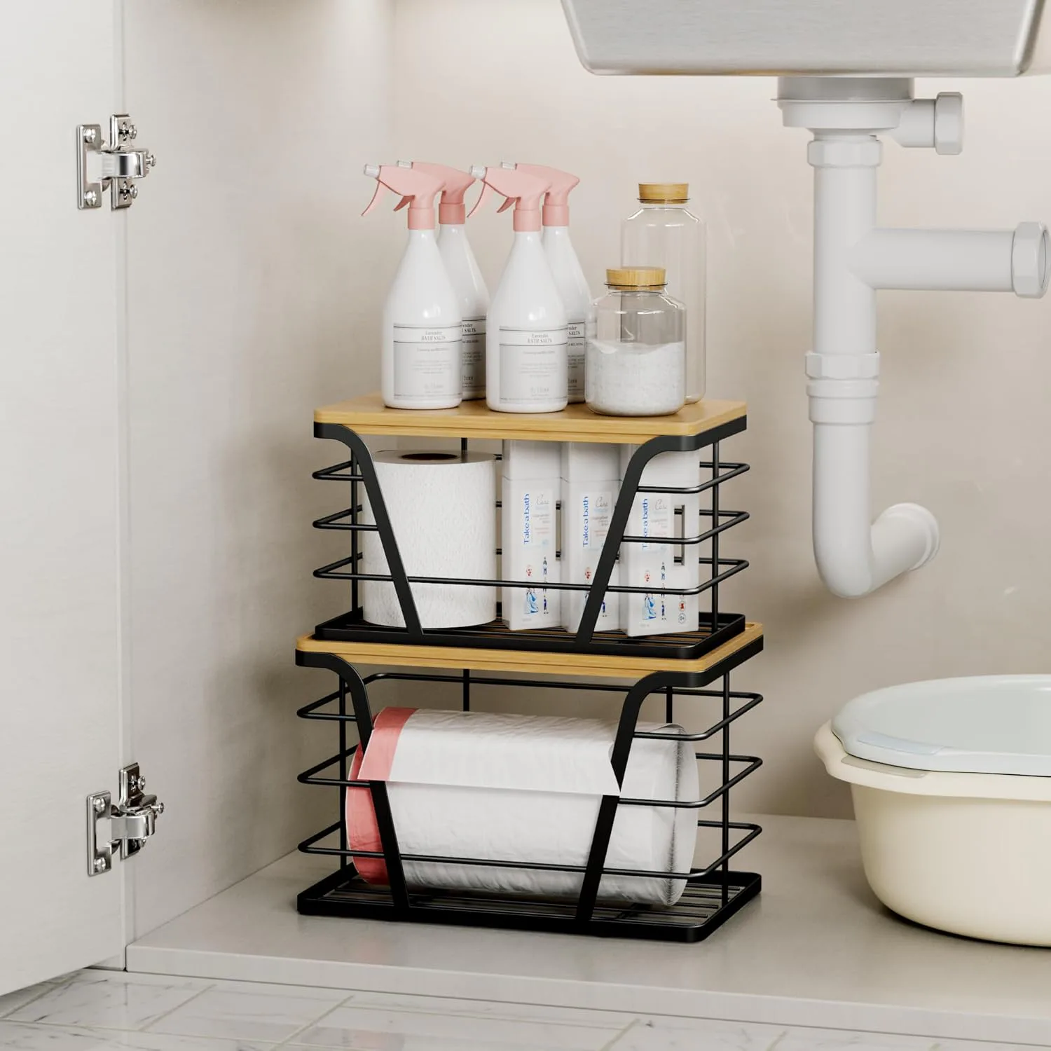 TIDIIABODE Stackable Storage Organizers (2-Pack)