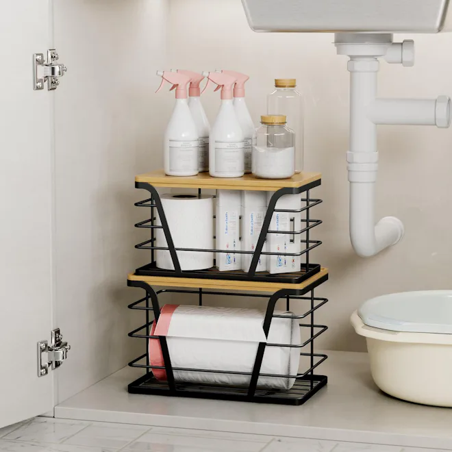 TIDIIABODE Stackable Storage Organizers (2-Pack)