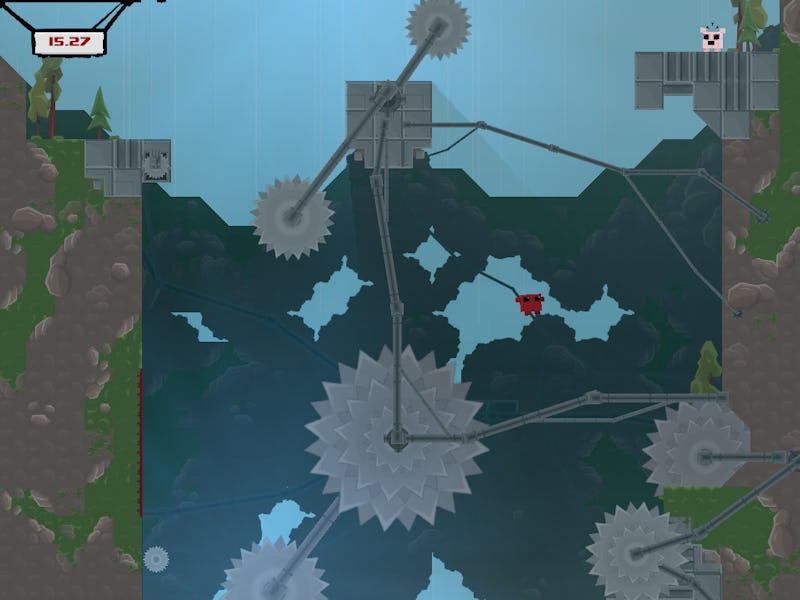 Screenshot from Super Meat Boy
