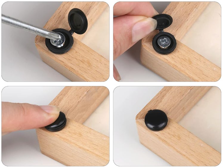 HNYYZL Plastic Hinged Screw Cover (150-Pack)
