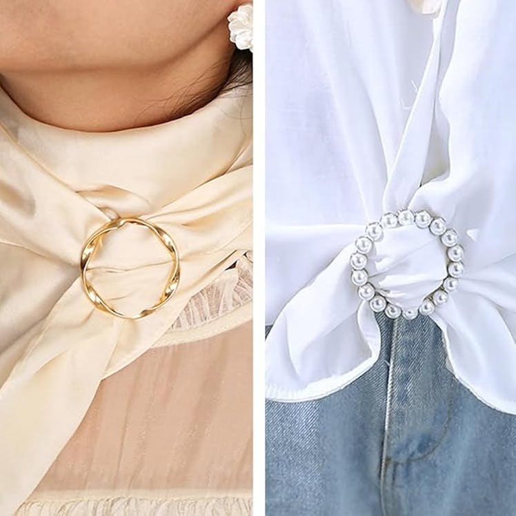 TWSURE Scarf Ring Clips (4 Pieces)