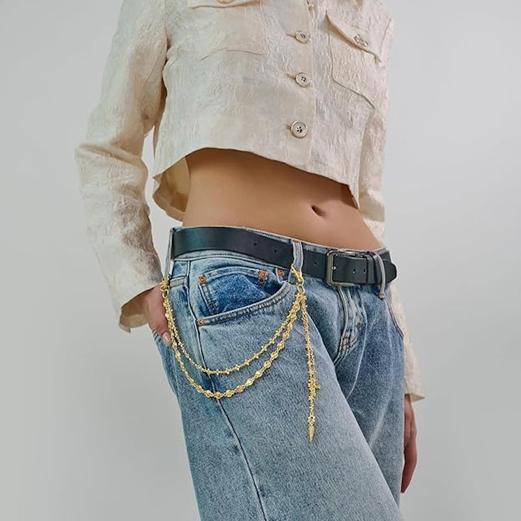 GZQ Layered Gold-Tone Pants Chain