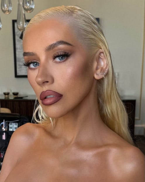 Christina Aguilera debuted a flaming manicure ahead of her upcoming album..