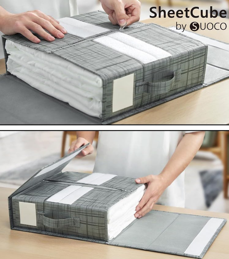 SheetCube Bed Sheet Organizers (4-Pack)