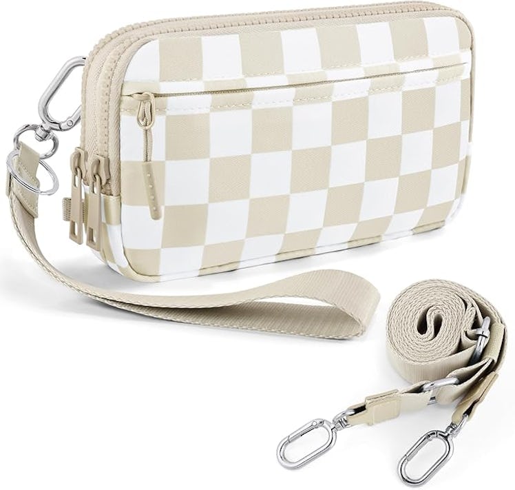 Newrogeng Checkered Wrist Wallet