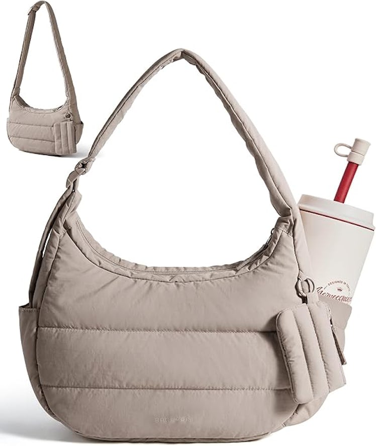 BAGSMART Small Puffer Shoulder Bag