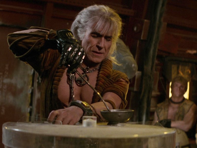 Khan (Ricardo Montalban) with a Ceti eel in 'The Wrath of Khan.'