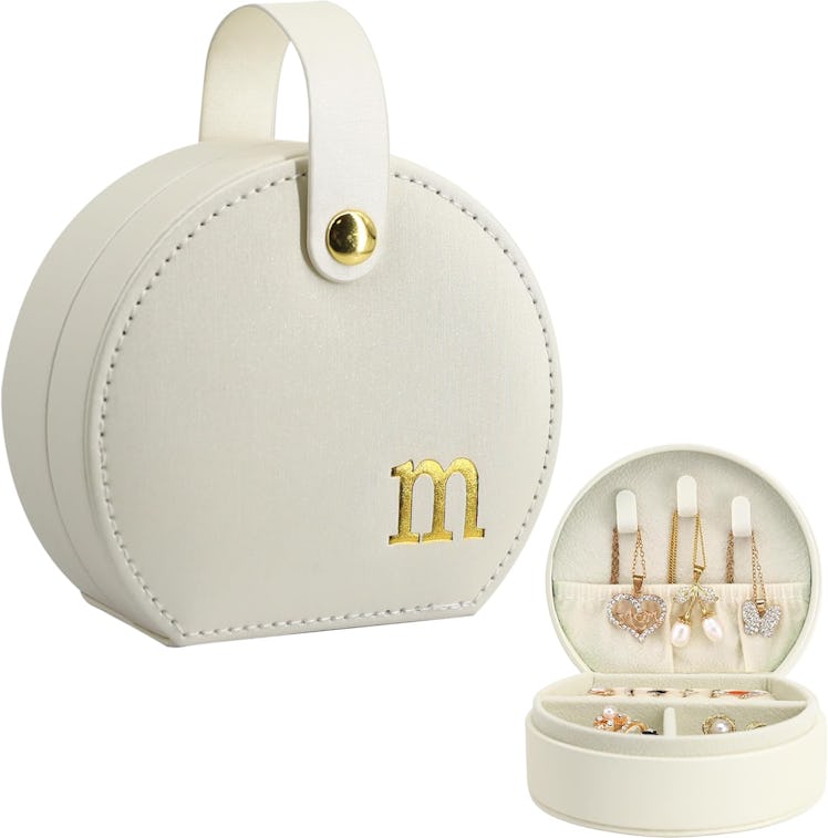 COLLECTIVE HOME Monogrammed Travel Jewelry Case