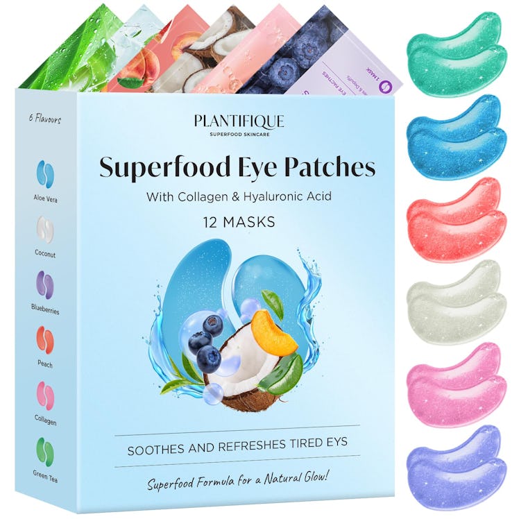 PLANTIFIQUE Superfood Under Eye Patches (12 Pairs)