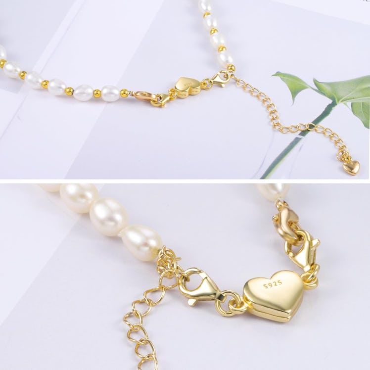 ALEXCRAFT 14-Karat Gold Heart Magnetic Necklace Clasp