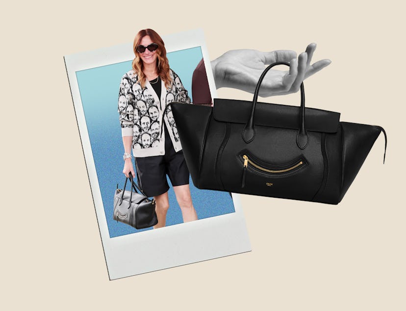 Julia Roberts carrying Celine's New Luggage, formerly known as the Phantom.