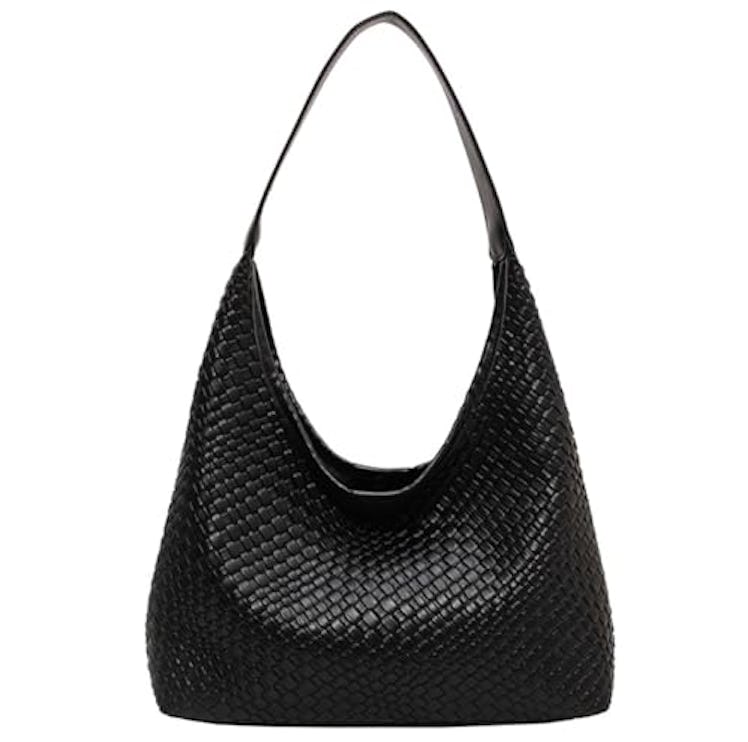 2024 Woven Leather Tote Bag for Women Top-handle Shoulder Bag, Hobo Bags Large Capacity Soft Vegan C...