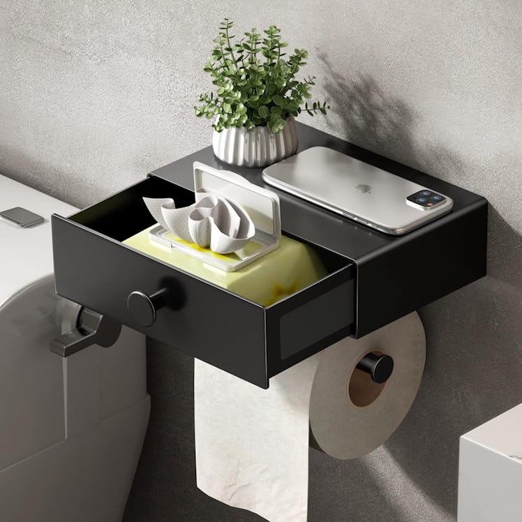 VOLDRA Toilet Paper Holder With Drawer