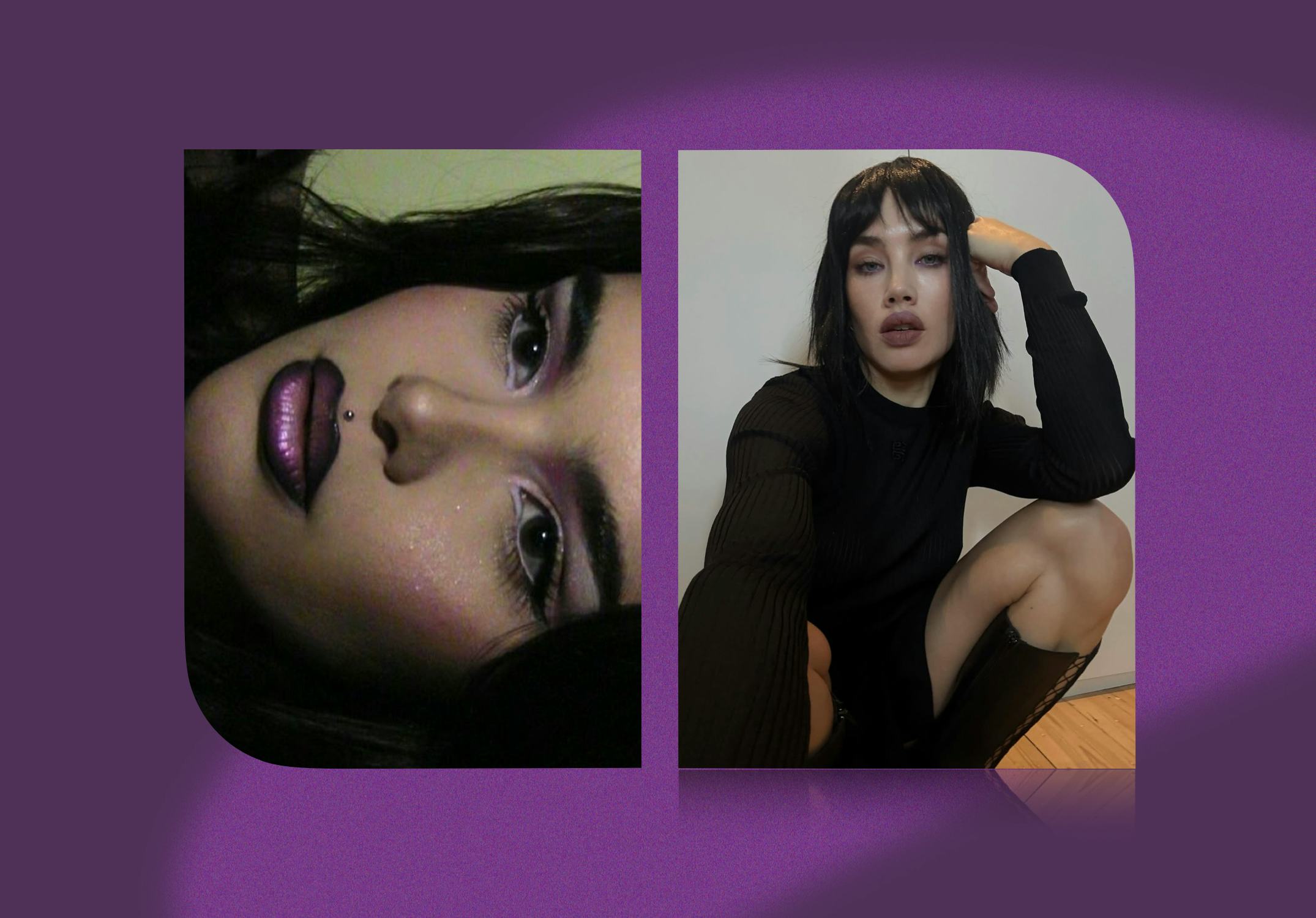 The Purple Lipstick Trend Is A Surprisingly Wearable Take On Goth Beauty