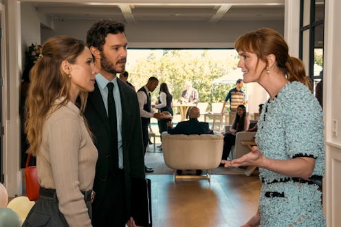 Kristen Bell, Adam Brody, and Leighton Meester on Nobody Wants This Season 2. Photo via Netflix