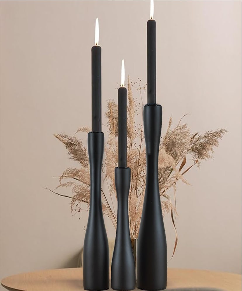 SDALI HQME Wooden Candle Stick Holders (3-Pack)