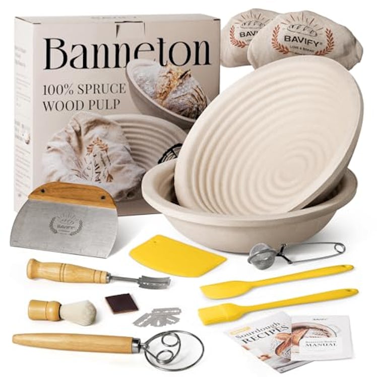 BAVIFY Wood Pulp Banneton Bread Proofing Basket
