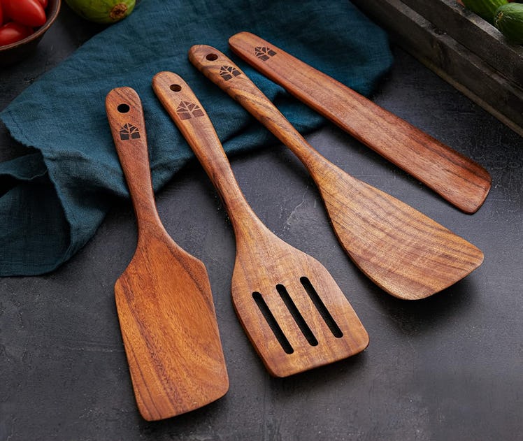 WOODENHOUSE LIFELONG QUALITY Wooden Spatulas (4-Pack)