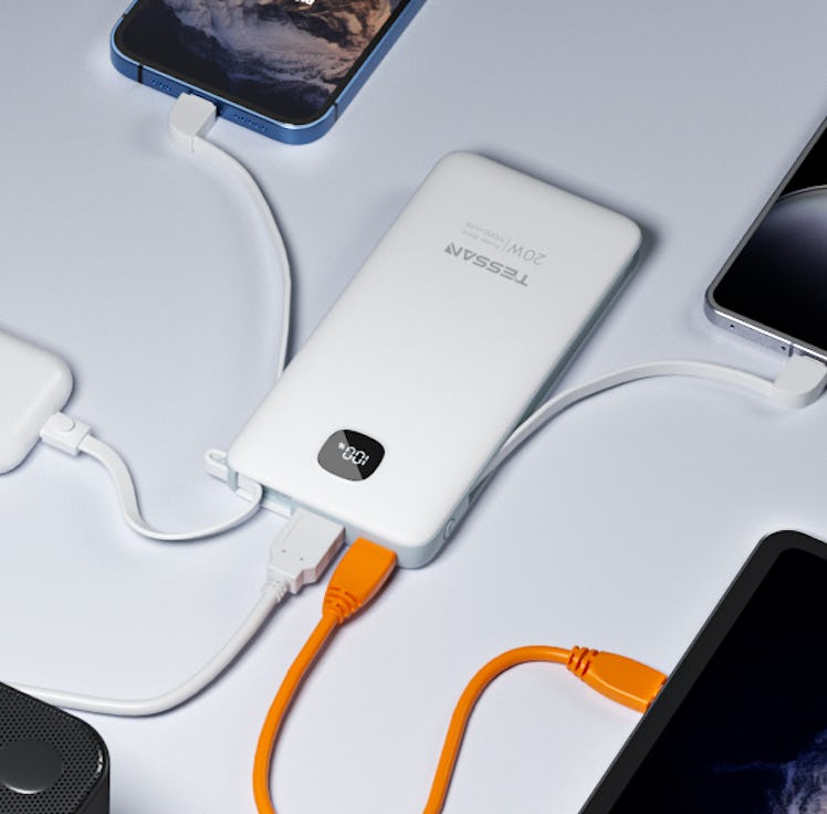TESSAN Portable Charger with Built-In Cables