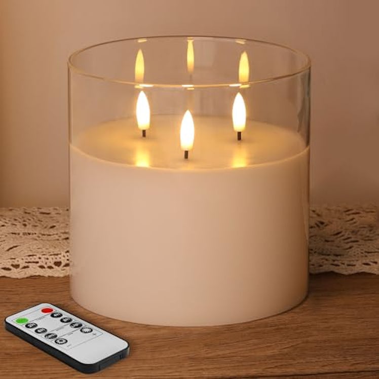 Eywamage 3-Wick Flameless Candle 