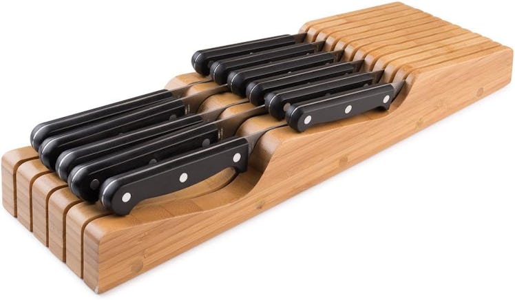 Bellemaine Bamboo In-Drawer Knife Block