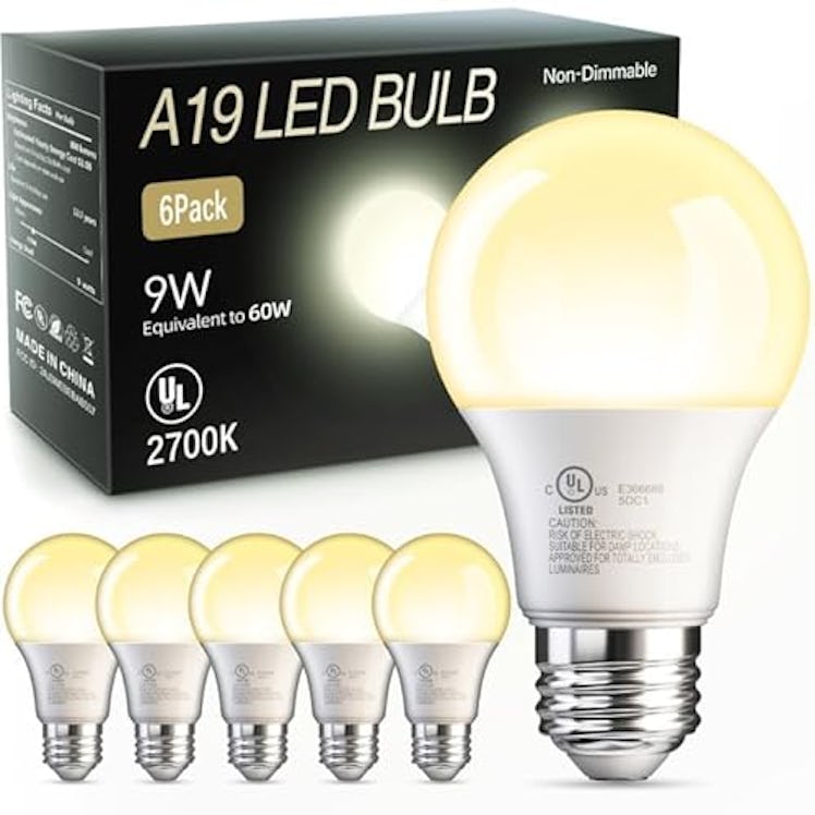 TJOY A19 LED Light Bulbs (6-Pack) 