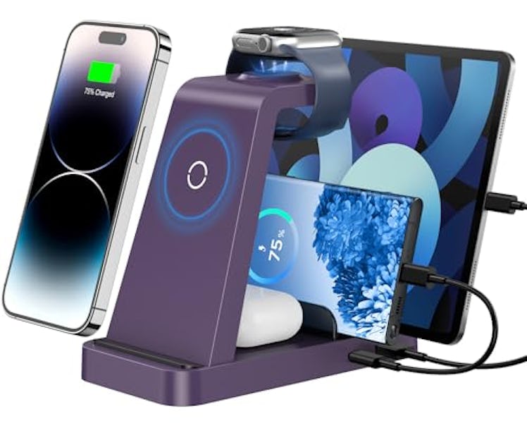 Wireless Charger for iPhone - 5 in 1 Charging Station for Multiple Devices Apple: Fast Wireless Char...