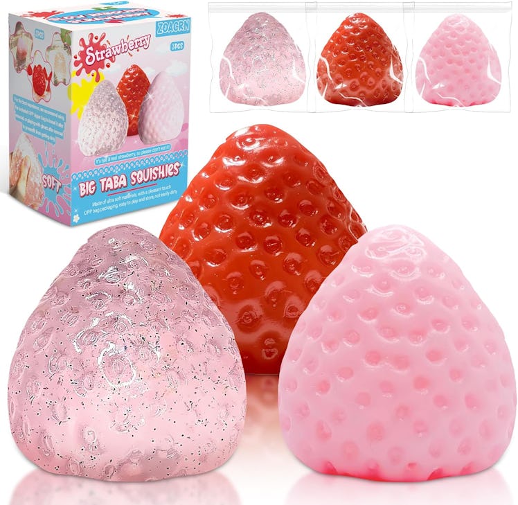 Zoacrn Strawberry Squishies (3-Pack)