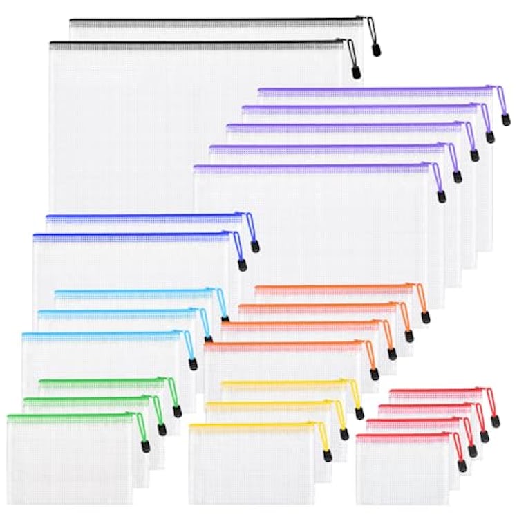 PAPEJOON Mesh Zipper Pouches (26 Pieces)