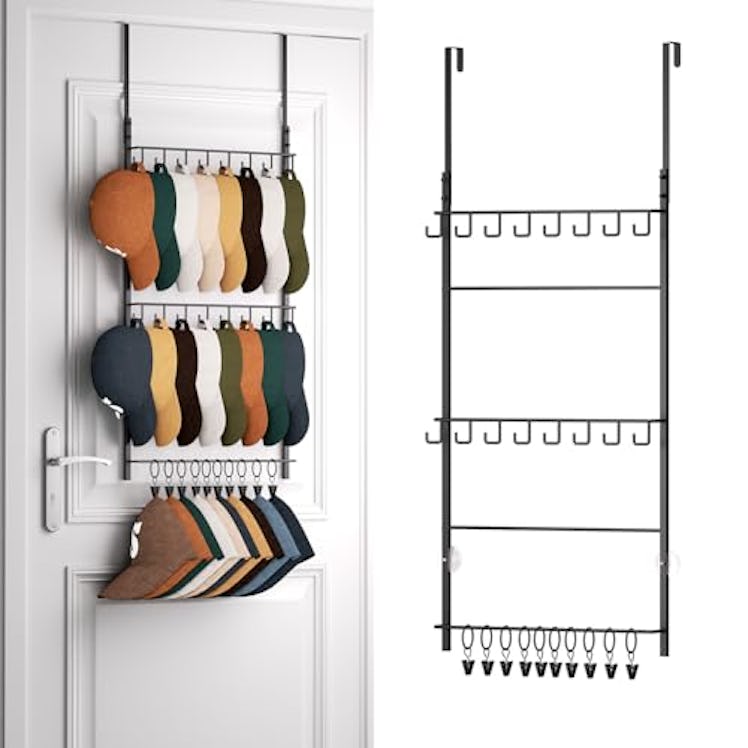 HapiRm 3-Tier Over-The-Door Hat Organizer