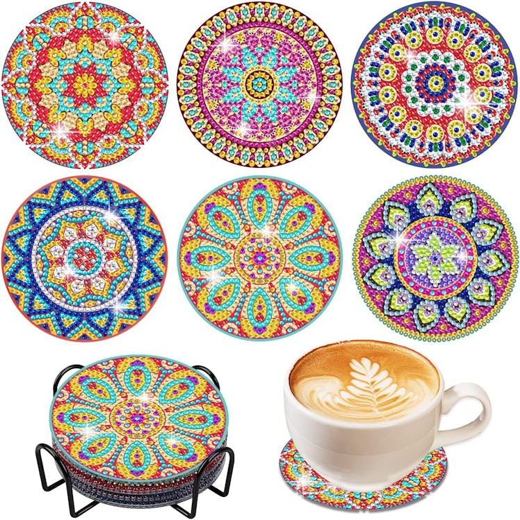 Vcekract Diamond Painting Coasters (6 Pieces)