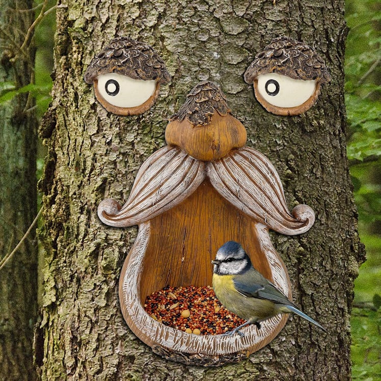 Juegoal Tree Face Decor Bird Feeder