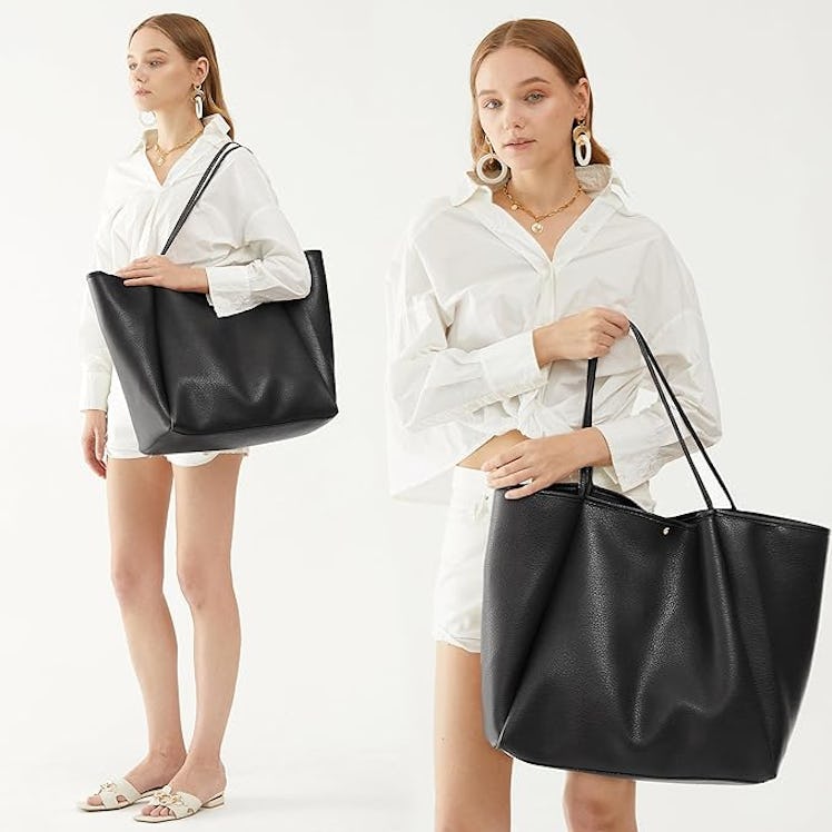 HOXIS Oversize Pu Leather Tote 