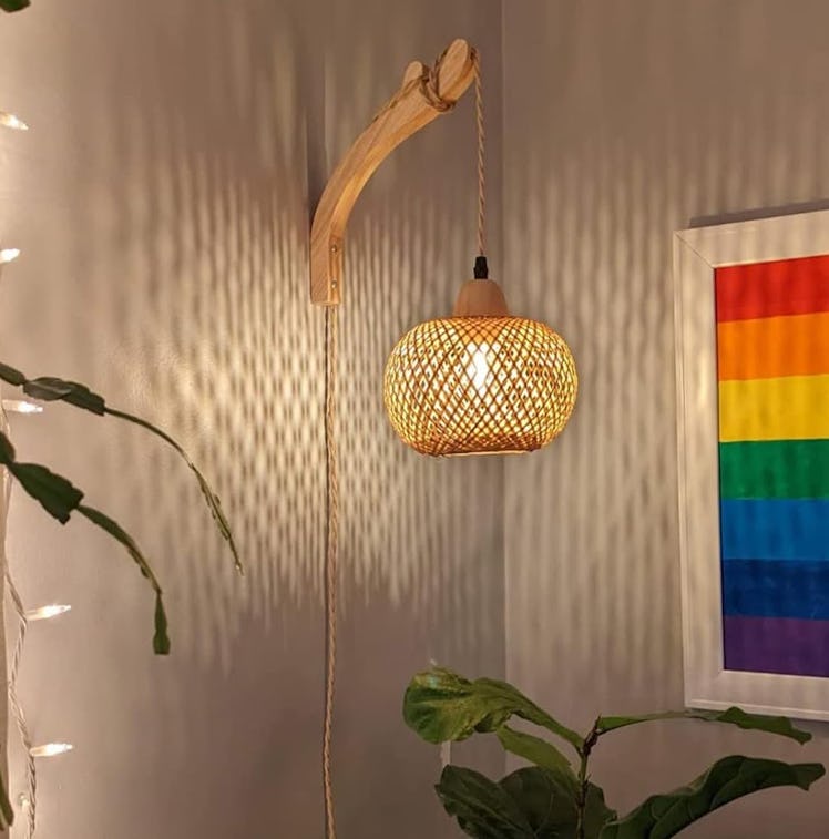 Frideko Bamboo Lantern Wall Lamp 